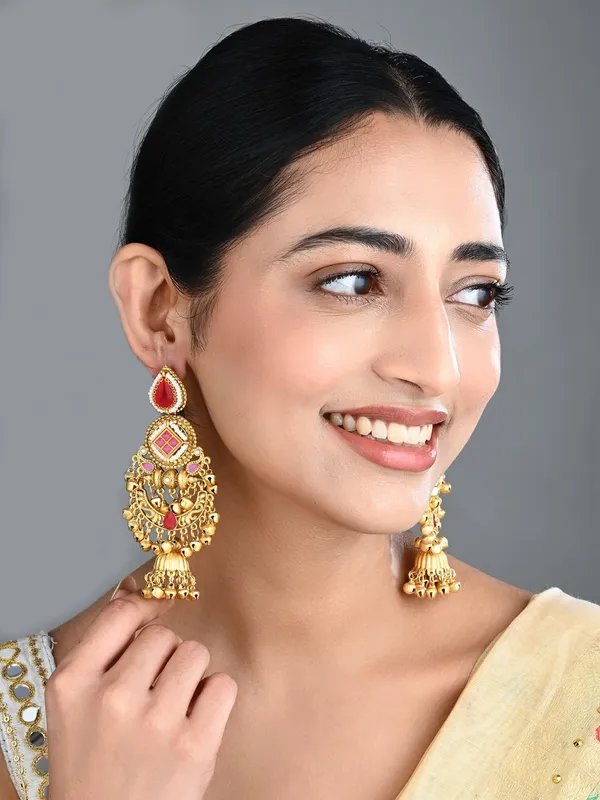 Kundan_Chandbali_Jhumka_Earrings_with_Ghungroo