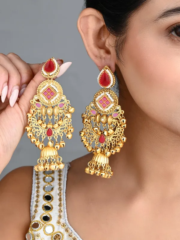 Kundan_Chandbali_Jhumka_Earrings_with_Ghungroo