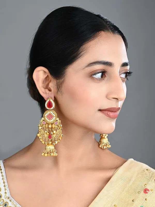 Kundan_Chandbali_Jhumka_Earrings_With_Ghungroo