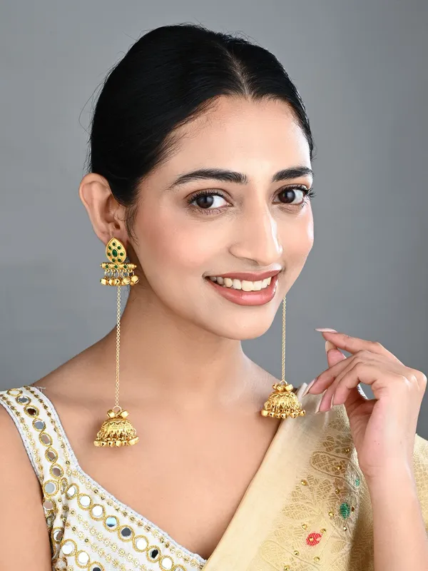 Temple_Jhumka_Earrings_with_Long_Chain_Tassels