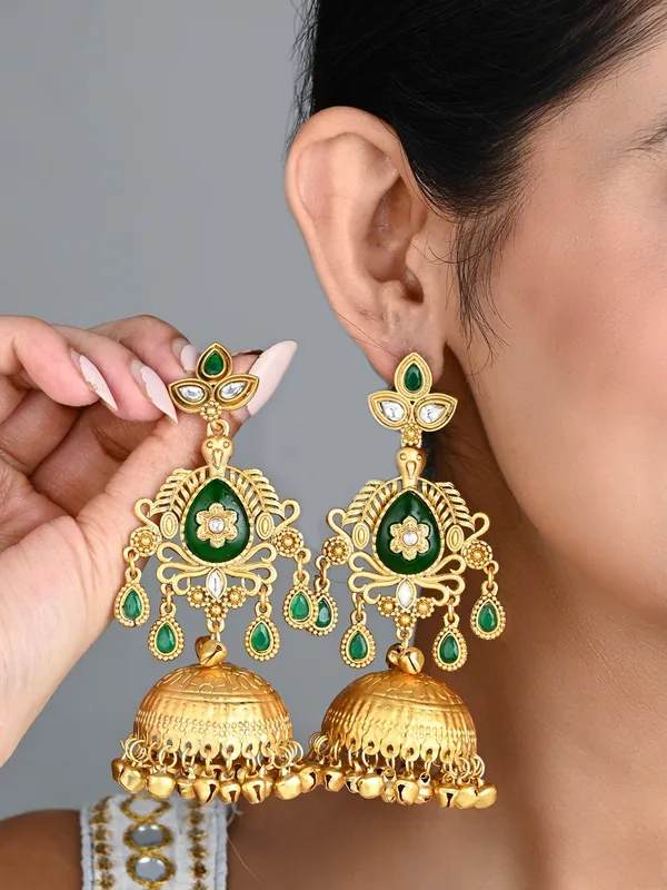 Temple_Jhumka_Earrings_with_Ghungroo_Drops