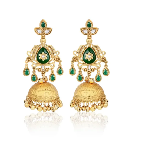 Temple_Jhumka_Earrings_with_Ghungroo_Drops