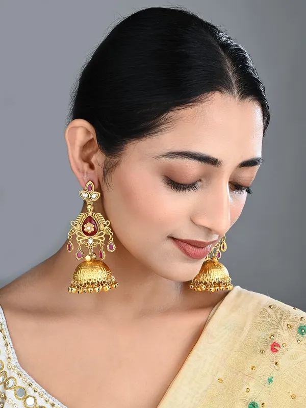 Temple_Jhumka_Earrings_with_Ghungroo_Drops