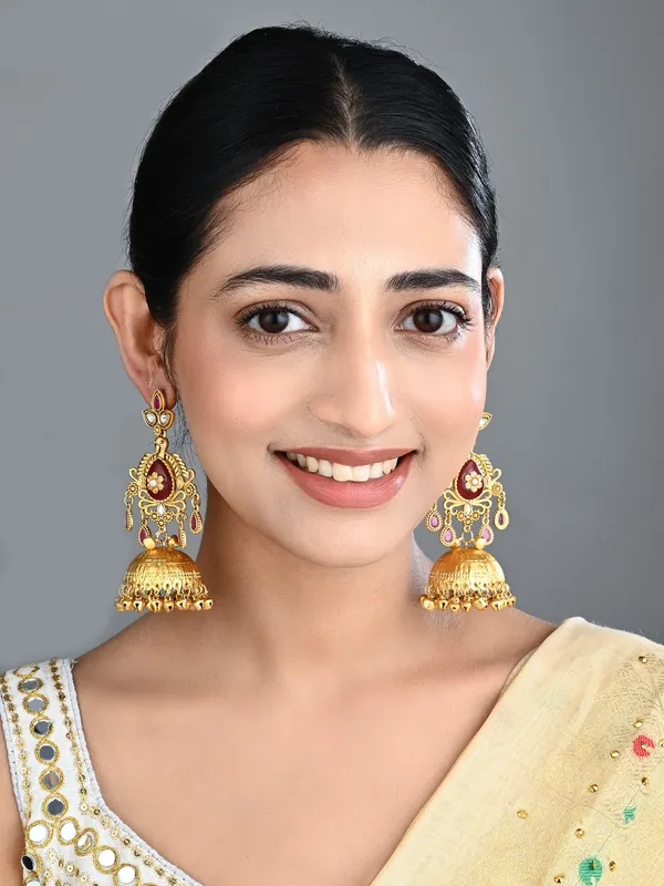 Temple_Jhumka_Earrings_with_Ghungroo_Drops