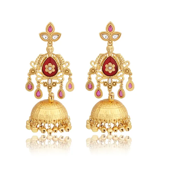 Temple_Jhumka_Earrings_with_Ghungroo_Drops