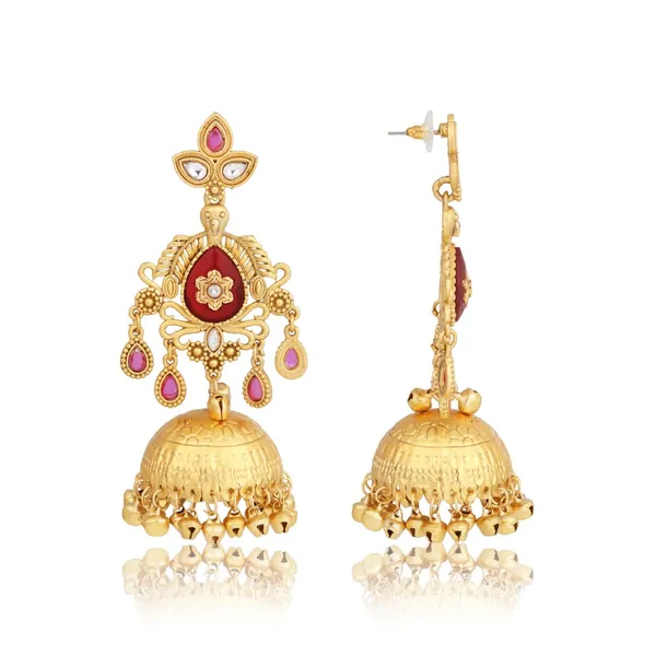 Temple_Jhumka_Earrings_With_Ghungroo_Drops