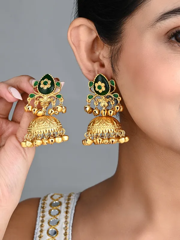 Temple_Jhumka_Earrings_with_Ghungroo_Drops