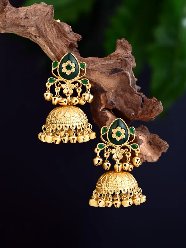 Temple_Jhumka_Earrings_with_Ghungroo_Drops