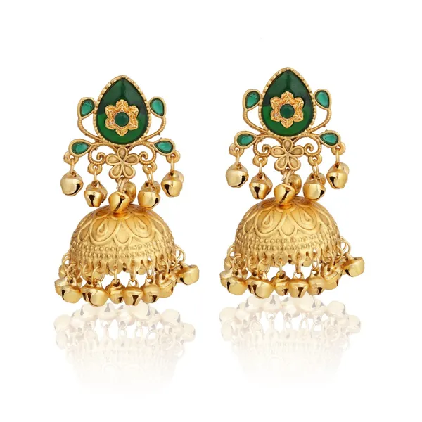 Temple_Jhumka_Earrings_With_Ghungroo_Drops