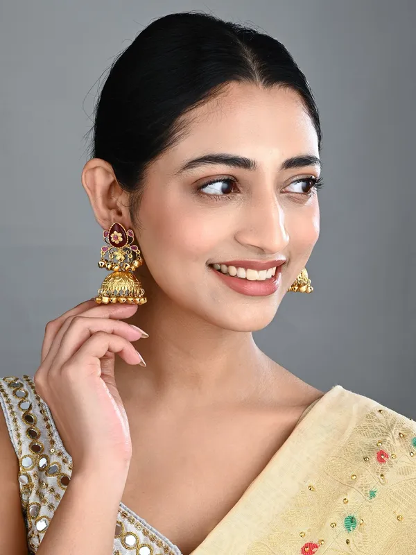 Temple_Jhumka_Earrings_with_Ghungroo_Drops