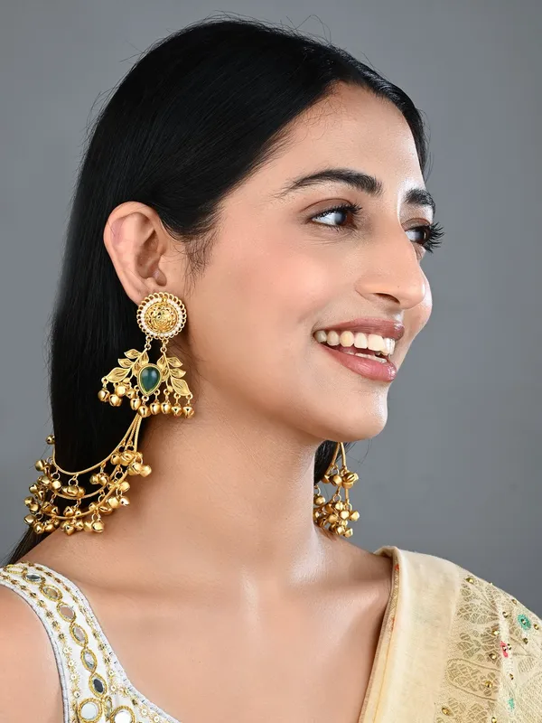 Gold_plated_Studs_with_Ear_chains