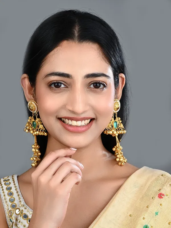 Gold_plated_Studs_with_Ear_chains