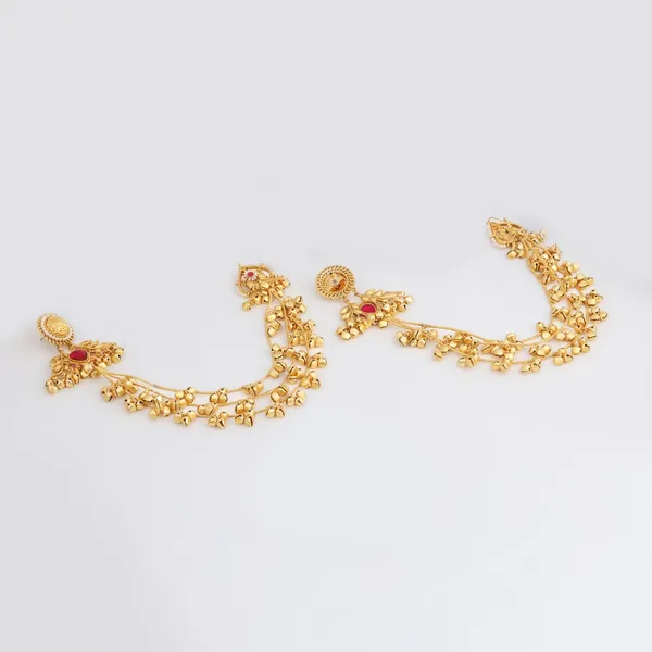 Gold_plated_Studs_with_Ear_chains