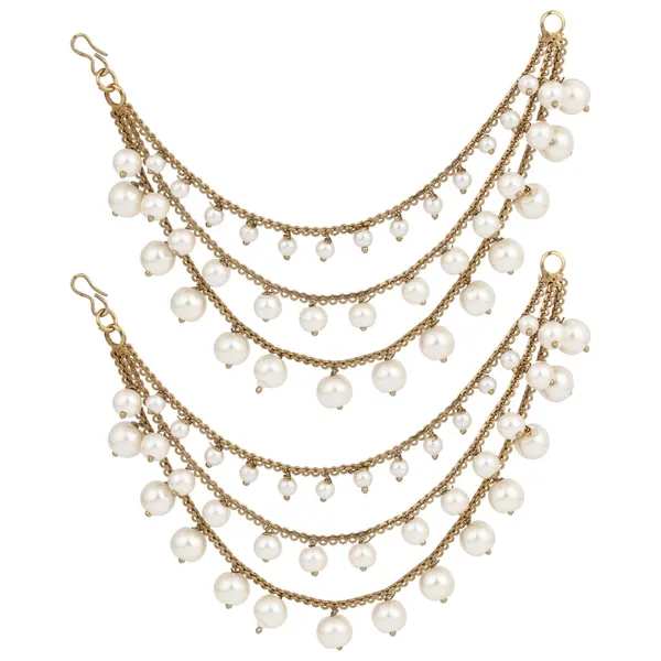 Gold_plated_three_layered_Ear_chains_with_beads