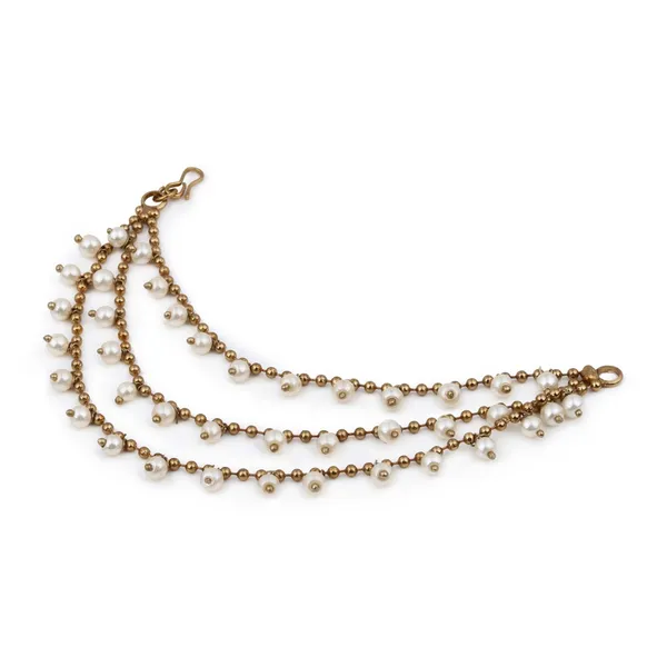 Gold_plated_three_layered_Ear_chains_with_beads