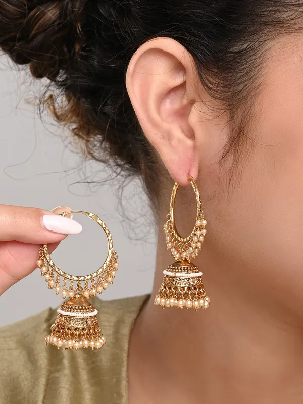 Embellished_Pearl_hoop_Jhumka_Earrings