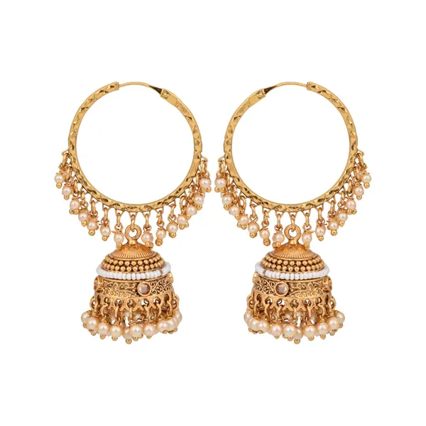 Embellished_Pearl_Hoop_Jhumka_Earrings