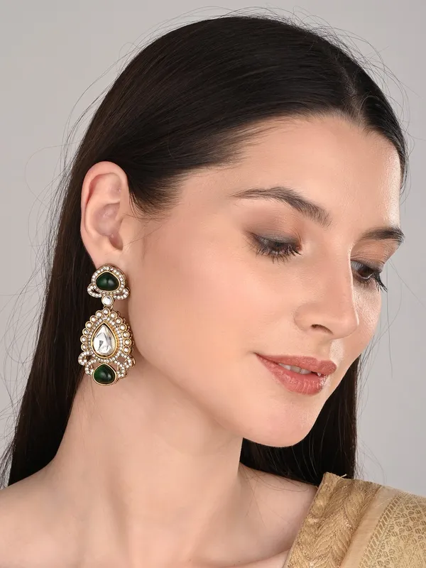 Gold_plated_kundan_Drop_Earrings