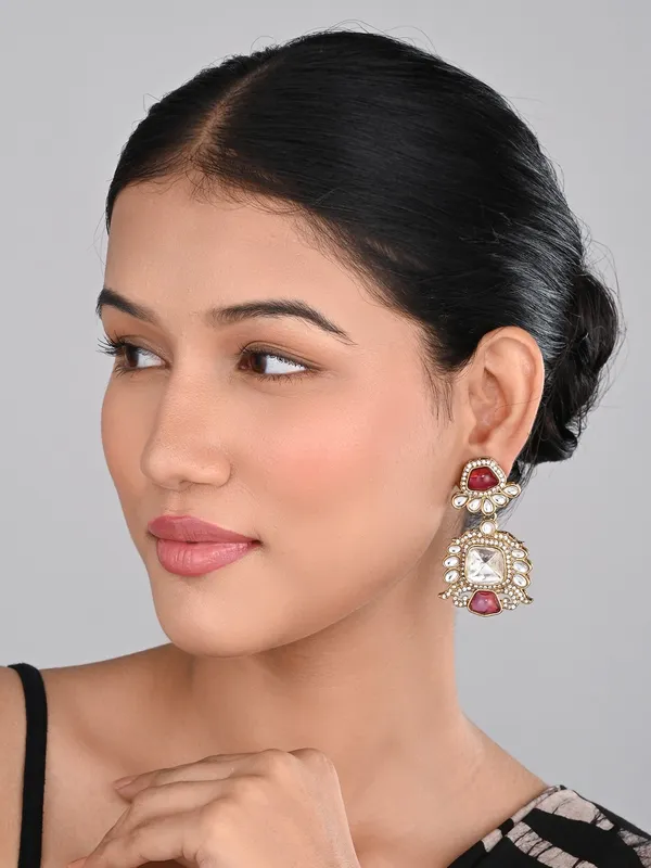 Gold_plated_kundan_Drop_Earrings