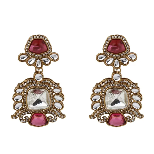 Gold_plated_kundan_Drop_Earrings
