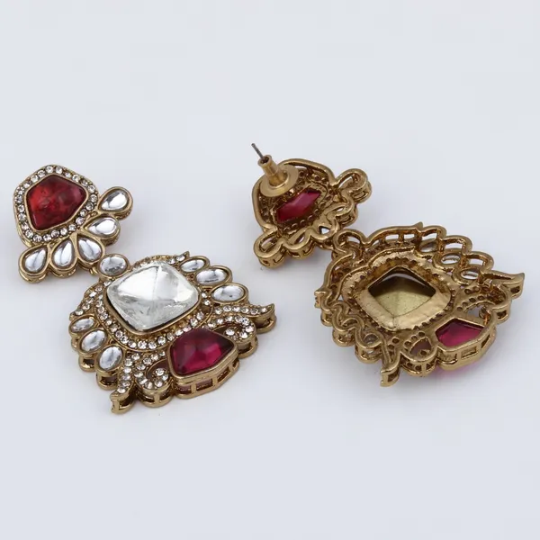 Gold_plated_kundan_Drop_Earrings