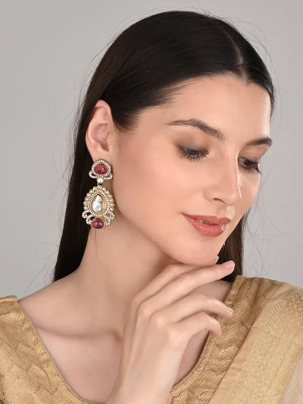Gold_plated_kundan_Pear_shaped_Drop_Earrings