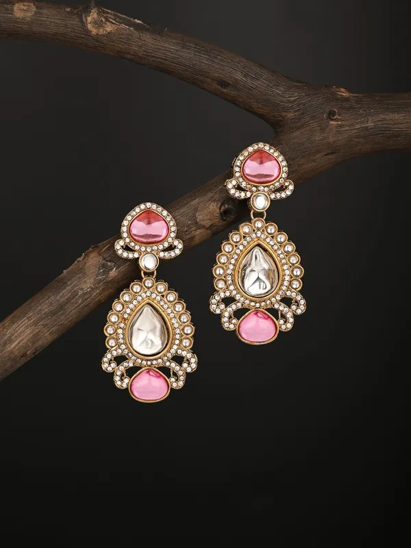 Gold_plated_kundan_Pear_shaped_Drop_Earrings