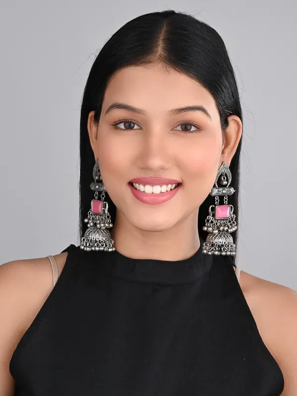 Silver_oxydised_lightweight_long_Jhumka