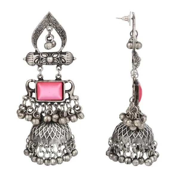 Silver_oxydised_lightweight_long_Jhumka