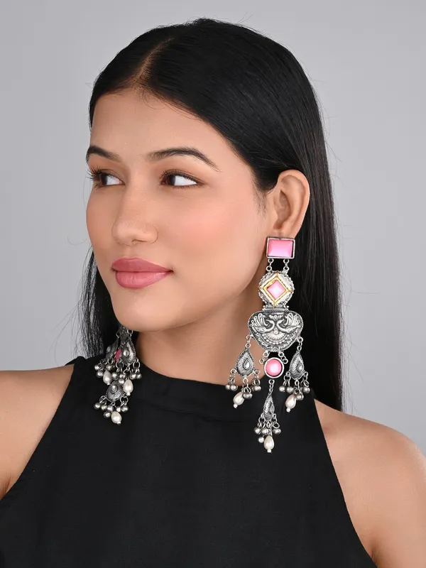 Silver_oxydised_lightweight_long_Drop_Earring
