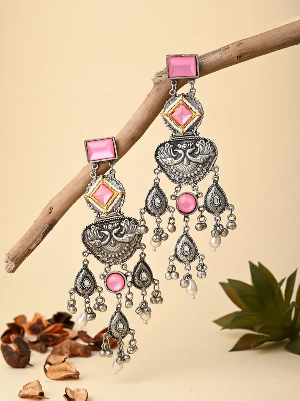 Silver_oxydised_lightweight_long_Drop_Earring