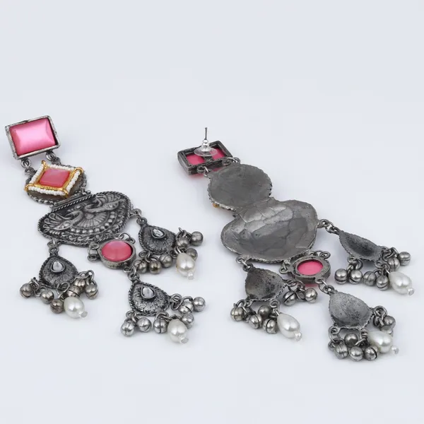 Silver_Oxydised_Lightweight_Long_Drop_Earring