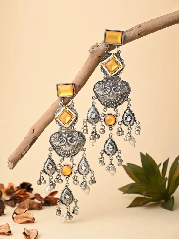 Silver_oxydised_lightweight_long_Drop_Earring