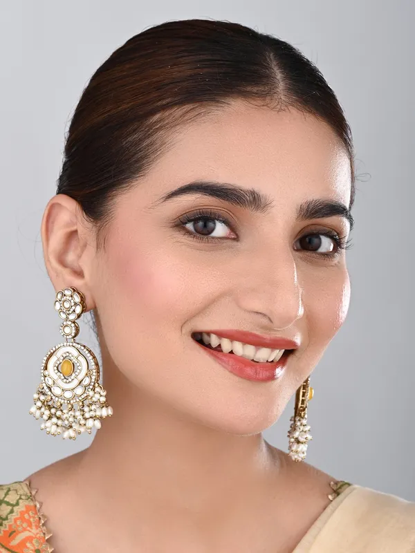 Cream_&_Citrine_Chandbali_Drop_Earrings