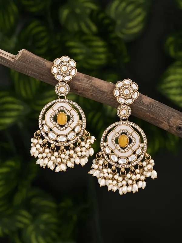 Cream_&_Citrine_Chandbali_Drop_Earrings