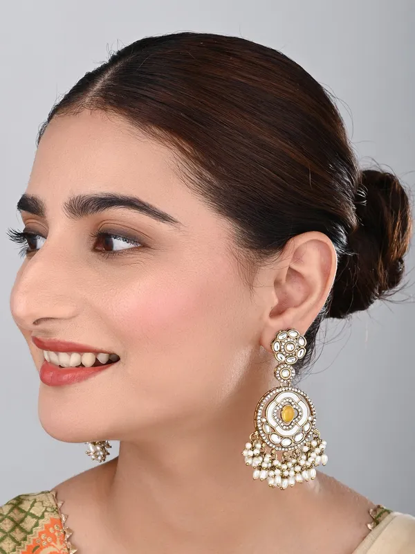Cream_&_Citrine_Chandbali_Drop_Earrings