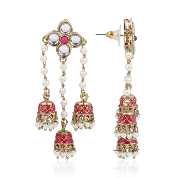 Kundan_Pearl_Tassel_Statement_Earrings