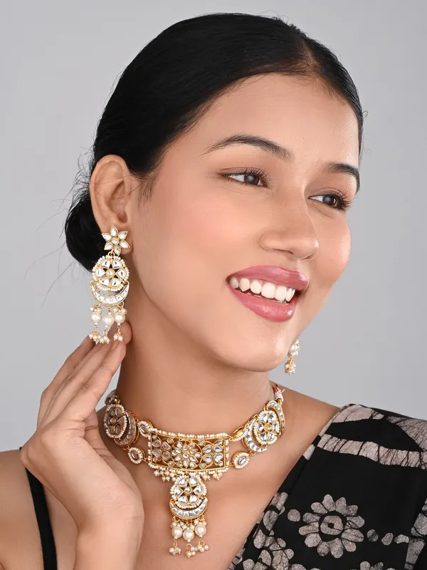 Kundan_&_Meenakari_Necklace_Set_Gold