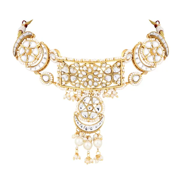 Kundan_&_Meenakari_Necklace_Set_Gold