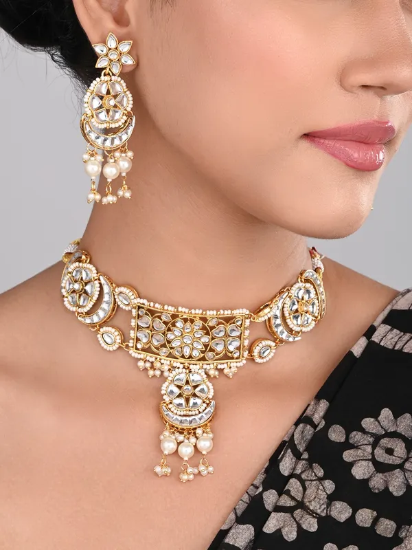 Kundan_&_Meenakari_Necklace_Set_Gold