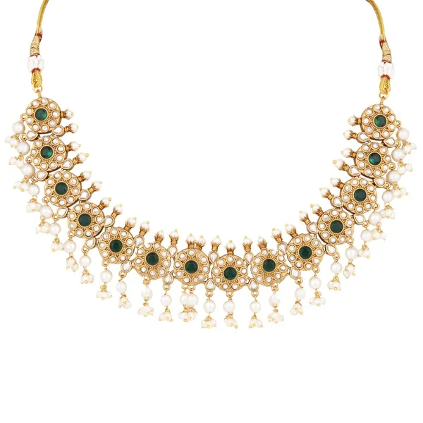 Gold_Plated_Kemp_Stone_Necklace_Set_With_Jhumka_Earrings