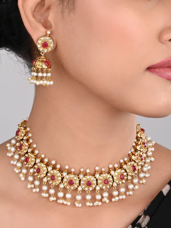 Gold-Plated_Kemp_Stone_Necklace_Set_with_Jhumka_Earrings