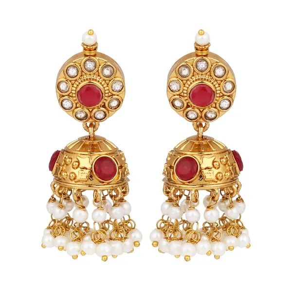 Gold_Plated_Kemp_Stone_Necklace_Set_With_Jhumka_Earrings
