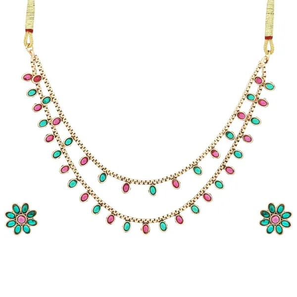 Gold_Plated_Delicate_Double_Layered_Necklace_Set