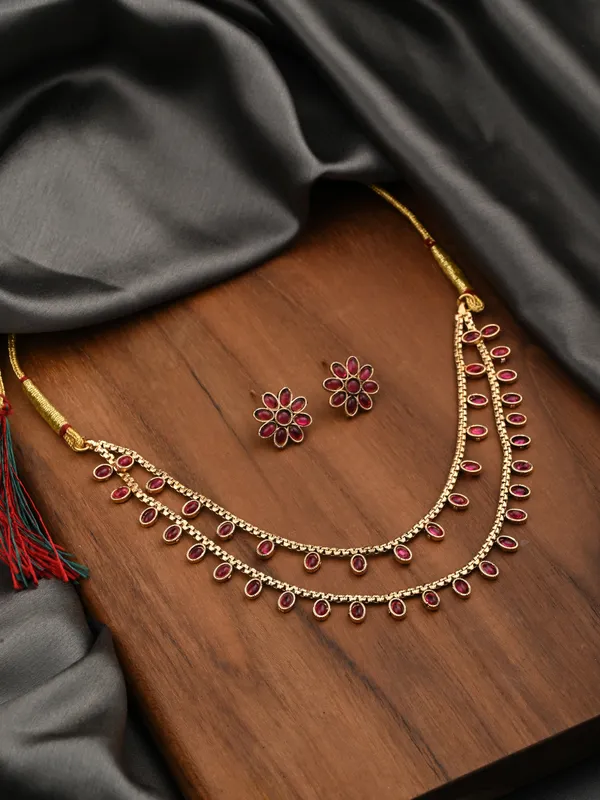 Gold_Plated_Delicate_double_layered_Necklace_Set