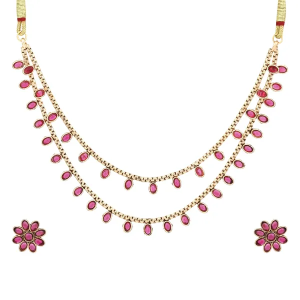 Gold_Plated_Delicate_double_layered_Necklace_Set