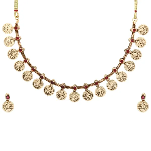 Gold_Plated_Laxmi_coin_Necklace_Set