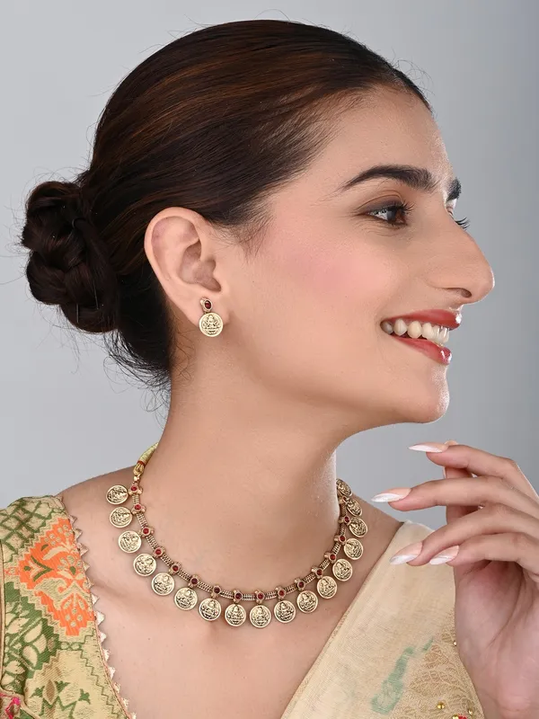 Gold_Plated_Laxmi_coin_Necklace_Set