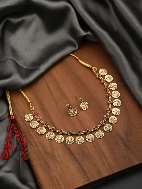 Gold_Plated_Laxmi_coin_Necklace_Set