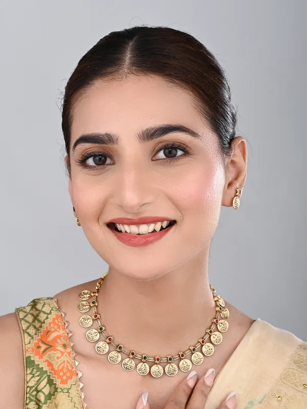 Gold_Plated_Laxmi_coin_Necklace_Set
